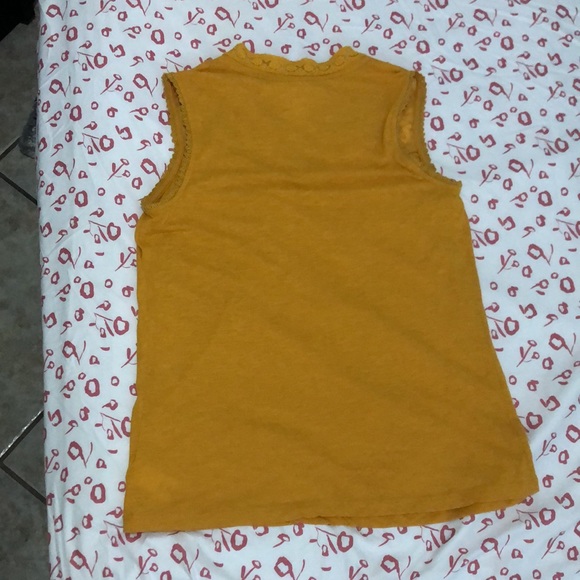 Lucky Brand Mustard Yellow Bohemian Embroidered Blouse Womens Size S/P - Picture 12 of 12